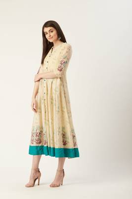 Pinksky Cream woven polyester maxi-dresses 5