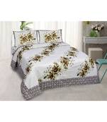 Multicolor Printed Cotton King Size Double Bed Sheet With Pillow Covers