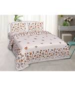 Multicolor Printed Cotton King Size Double Bed Sheet With Pillow Covers