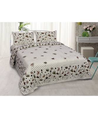 Multicolor Printed Cotton King Size Double Bed Sheet With Pillow Covers 1