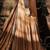 Beige plain net saree with blouse