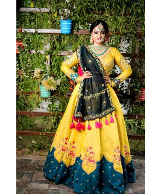 Yellow Wedding Wear Lehenga Choli 1