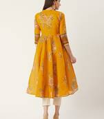 Pinksky Yellow woven cotton ethnic-kurtis
