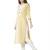 women's  yellow colour  embroidered cotton straight kurta