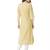 women's  yellow colour  embroidered cotton straight kurta