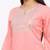 Women's  Pink Rayon Slub Embroidered Straight Kurta