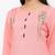 Women's  Peach Rayon Slub Embroidered Straight Kurta