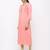 Women's  Peach Rayon Slub Embroidered Straight Kurta