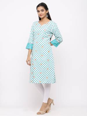 Women's  White Rayon Flex Embroidered Straight Kurta 5