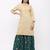 Women's  Beige Rayon Slub Embroidered Straight Kurta Sharara Set