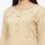 Women's  Beige Rayon Slub Embroidered Straight Kurta Sharara Set