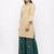 Women's  Beige Rayon Slub Embroidered Straight Kurta Sharara Set