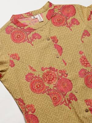 Mustard embroidered cotton embroidered-kurtis 5