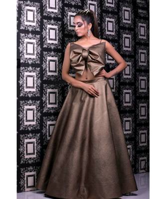 Golden Leather Unique Concept Leatest Design Lehenga Choli 1