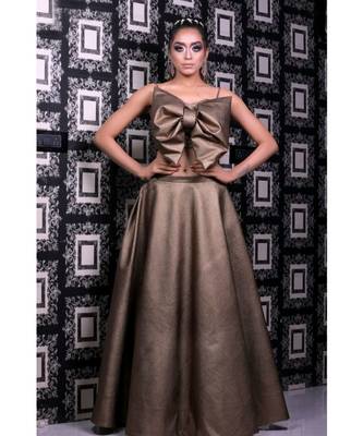 Golden Leather Unique Concept Leatest Design Lehenga Choli 2