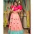 Pink Pure Raw Silk Peach Colour Lehenga Choli