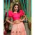 Pink Pure Raw Silk Peach Colour Lehenga Choli