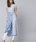 Blue printed Cotton kurti