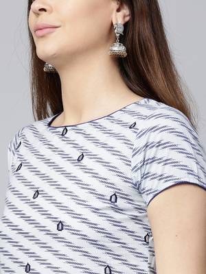 Blue printed Cotton kurti 5