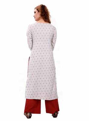 Grey embroidered cotton cotton-kurtis 2