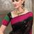 Black embroidered silk saree with blouse
