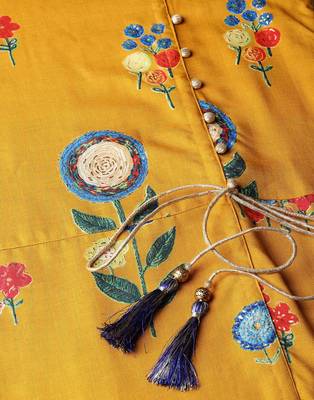 Yellow printed Rayon kurti 4