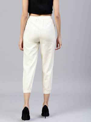 White plain cotton trousers 4