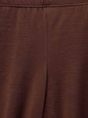 Brown plain cotton leggings 5