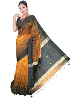 Peru Hand Weaving Work Cotton Silk Ikkot Design Handloom saree With blouse 1