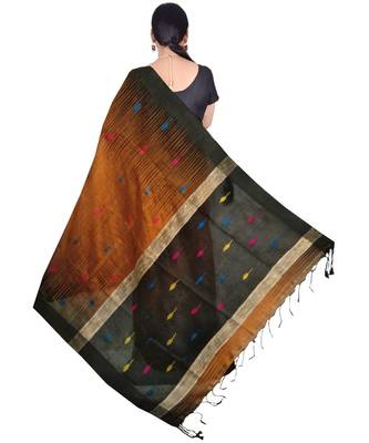 Peru Hand Weaving Work Cotton Silk Ikkot Design Handloom saree With blouse 2