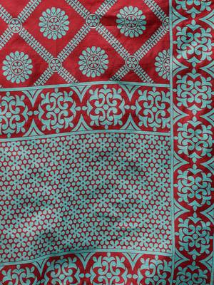 green printed Chanderi stitched kurta sets 5