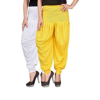 Multicolor plain viscose leggings 1