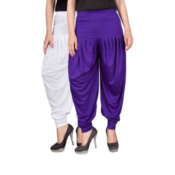 Multicolor plain viscose leggings 1