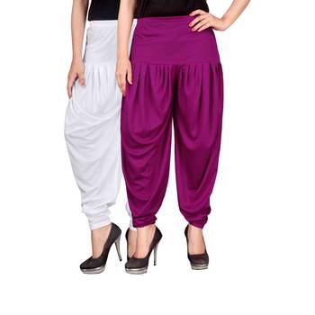 Multicolor plain viscose leggings 1