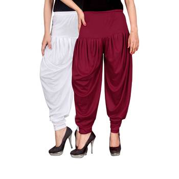 Multicolor plain viscose leggings 1