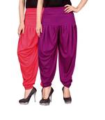 Multicolor plain viscose leggings