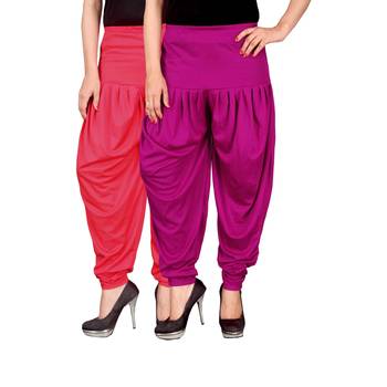Multicolor plain viscose leggings 1