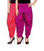 Multicolor plain viscose leggings