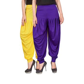 Multicolor plain viscose leggings 1