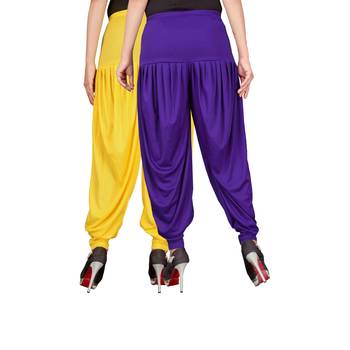 Multicolor plain viscose leggings 3