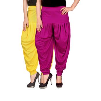 Multicolor plain viscose leggings 1