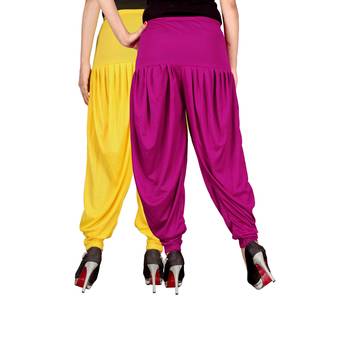 Multicolor plain viscose leggings 3