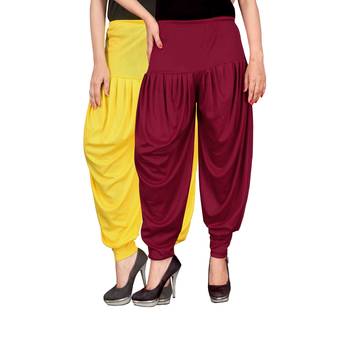 Multicolor plain viscose leggings 1