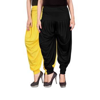 Multicolor plain viscose leggings 1