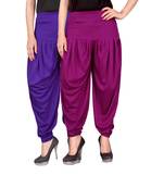 Multicolor plain viscose leggings