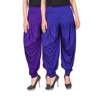 Multicolor plain viscose leggings 1