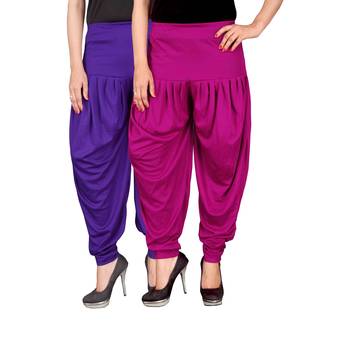Multicolor plain viscose leggings 1