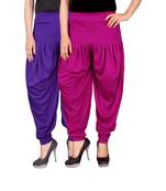 Multicolor plain viscose leggings