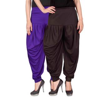Multicolor plain viscose leggings 1