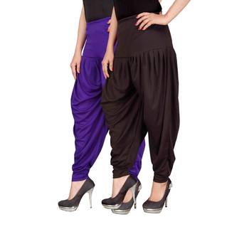 Multicolor plain viscose leggings 2